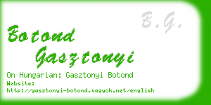 botond gasztonyi business card